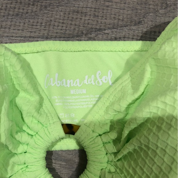 Cabana Del Sol Lime Green Bikini Swimsuit - Picture 2 of 3